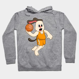 Dog at Basketball Sports Hoodie